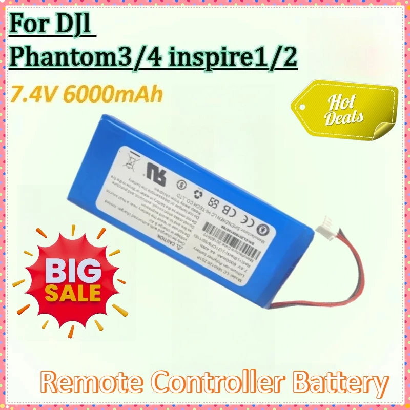 

7.4V 6000mAh Remote Controller Battery Pack for DJI Phantom 3 Pro/3 A/Phantom4/4 A/4 Pro/4 Pro V2.0/ Inspire 1/Inspire 2 Drones