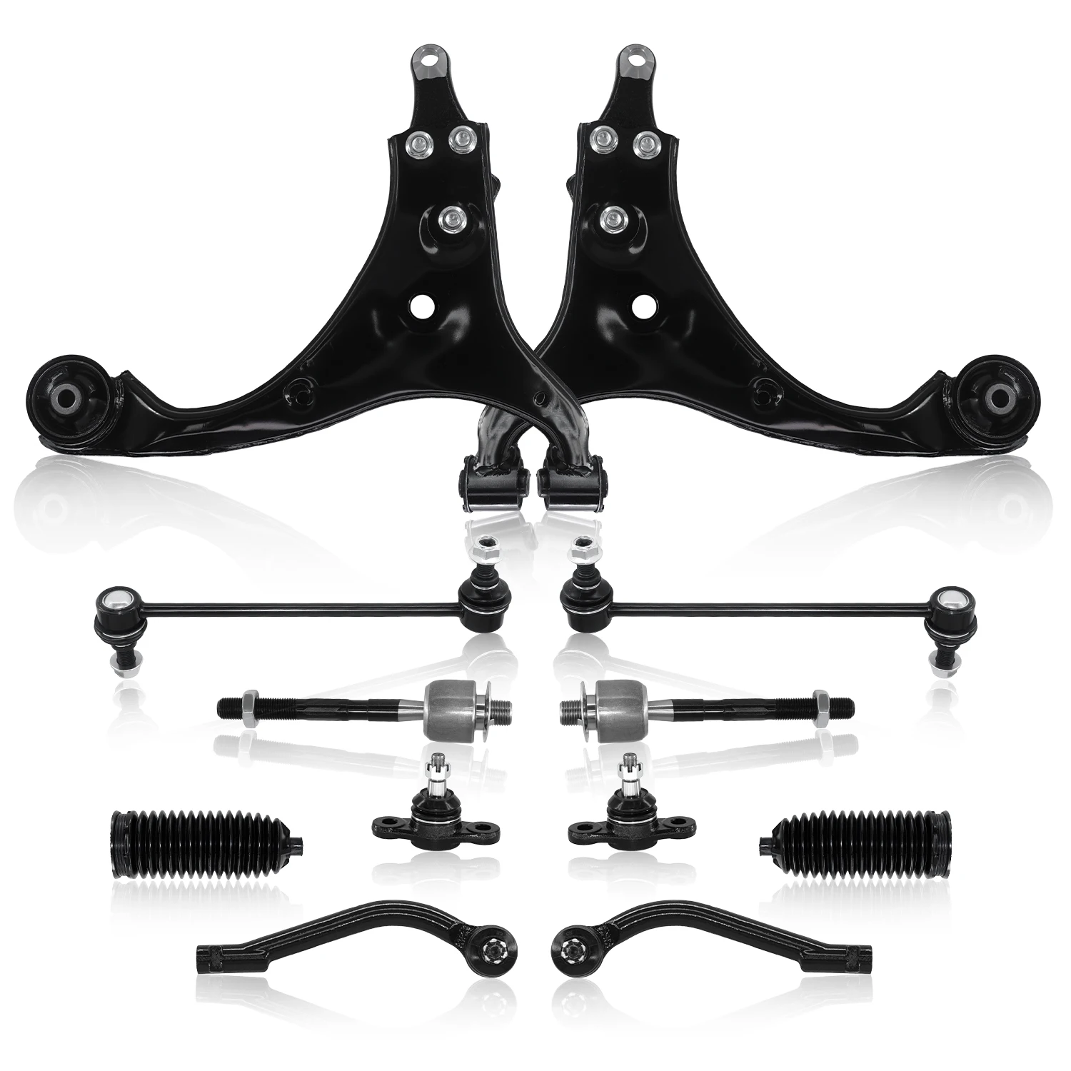 

AzbuStag Front Lower Control Arm 10Pcs for Kia Forte 10-13 Kia Forte Koup with Electronic Power Steering 10-13