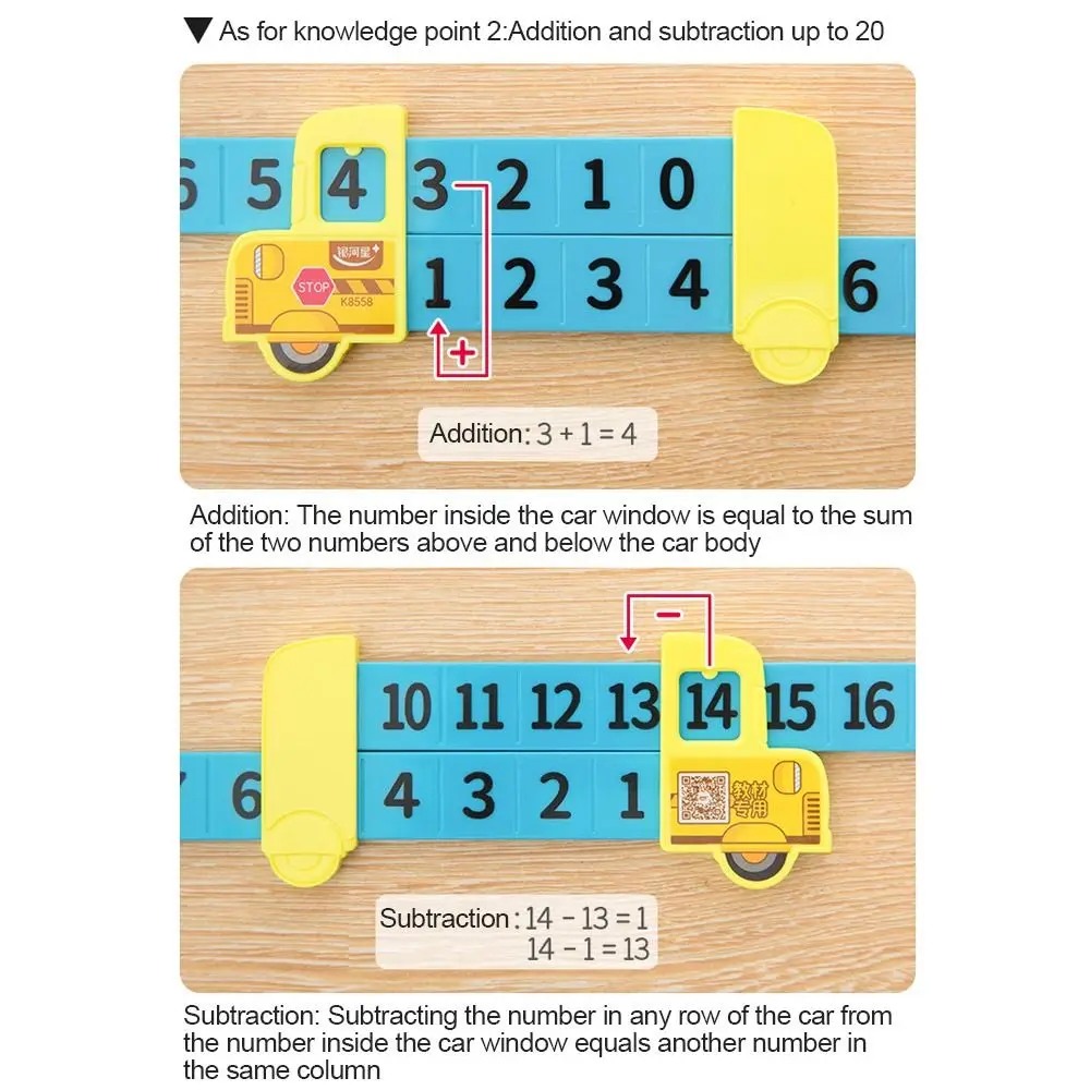 Math Mathematics Decomposition Rulers Plastic Addition Rulers Portable Subtraction Rulers Within 20 Random Color