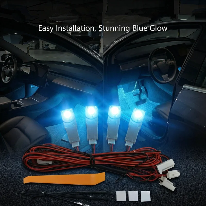 LED Interior Foot Lamp With Wire For Toyota MAZAD HONDA SUBURA Interior Decorative Lights Illuminator Connector Glove Box Lamp