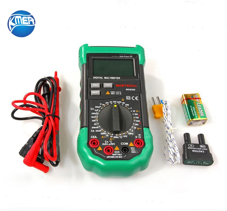 

MS8268 Auto Range Digital Multimeter Full protection ac/dc ammeter voltmeter ohm Frequency electrical tester diode test