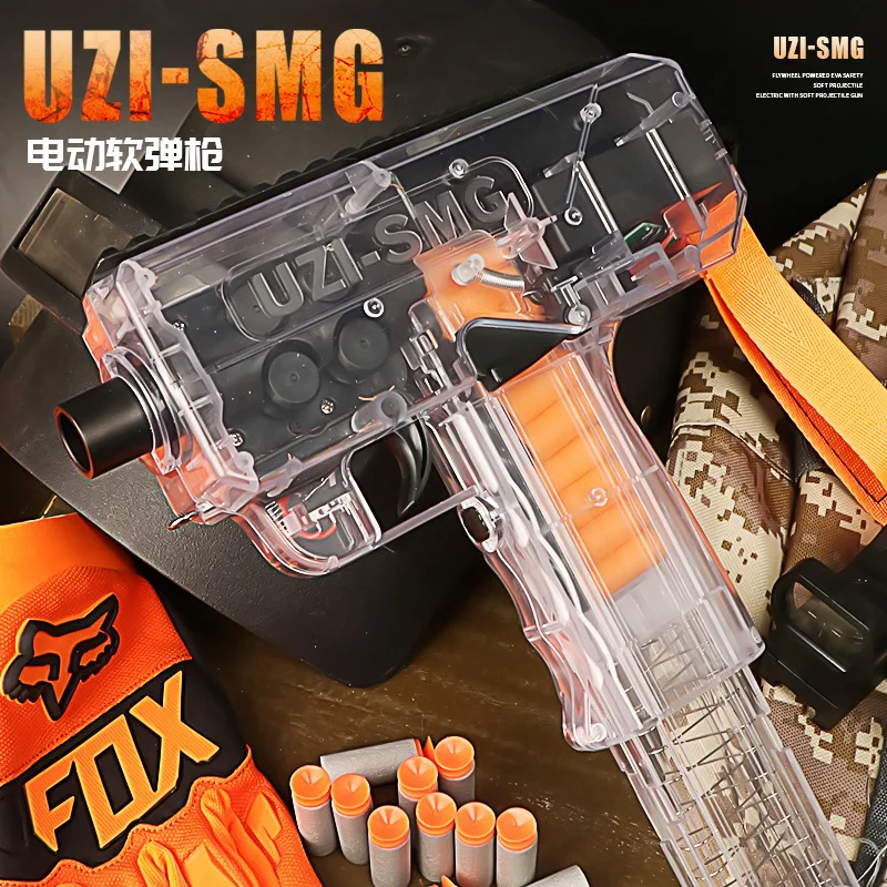 

UZI Weapon Gun Electric Soft Bullet Toy Submachine Model Fire Shooting Pistol Blaster Silah For Children Adults CS Fighting Go