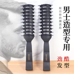 빗 1pc Professional Anti-Static Hair Comb Brush Black Ribs Hairbrush Massage Comb Salon Hair Care Styling Tool for Men Women