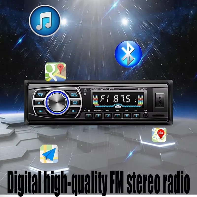 

1 Din Автомобильная стереосистема Aux-in Автомобильный радиоприемник Bluetooth FM Turner Поддержка USB/SD/MMC Устройство чтения карт OLED цветной экран Автомобильный MP3-плеер 12 В