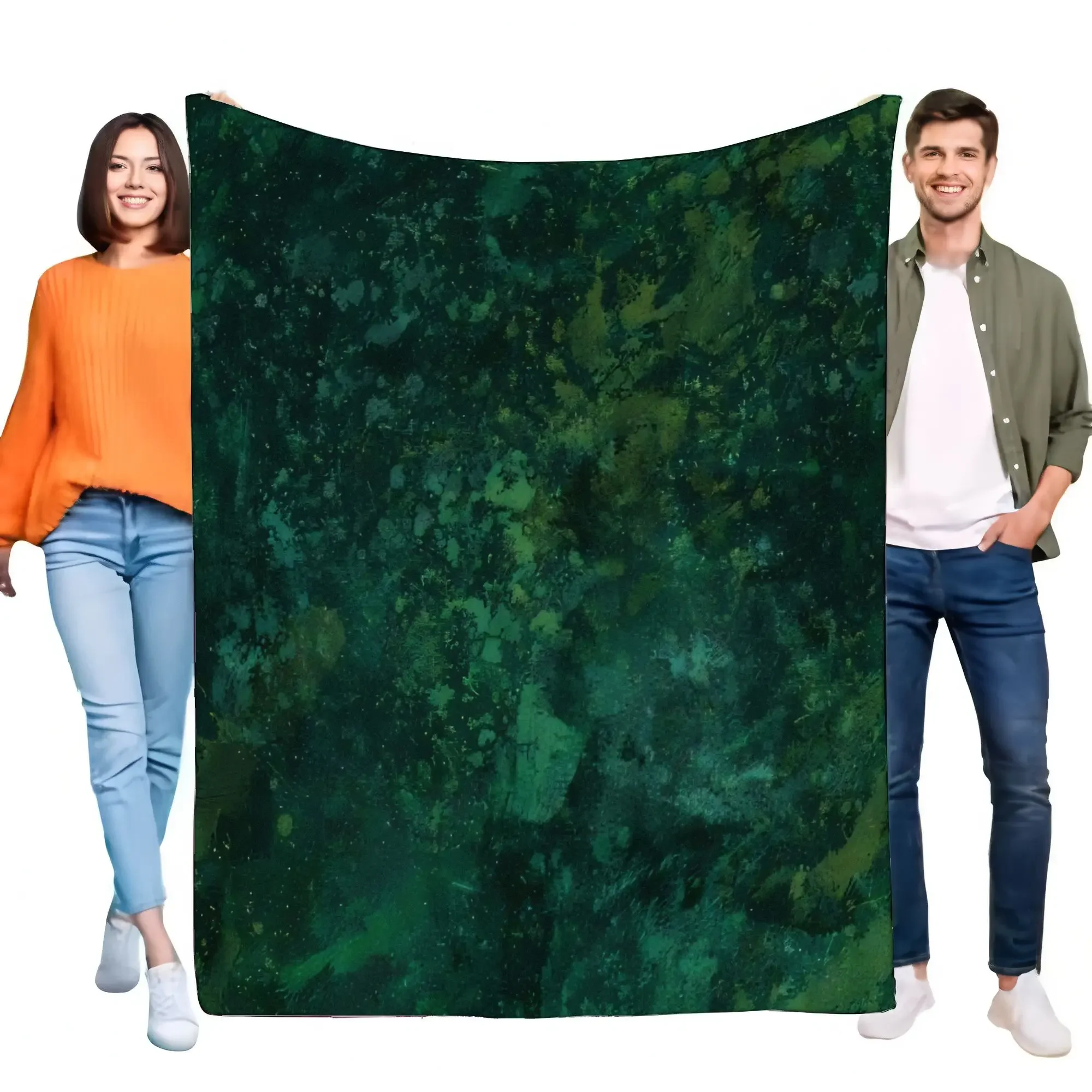 

Абстрактное зеленое одеяло, мягкое, уютное для кровати, дивана, теплый, легкий, домашний декор, идеальный подарок для повседневного использования