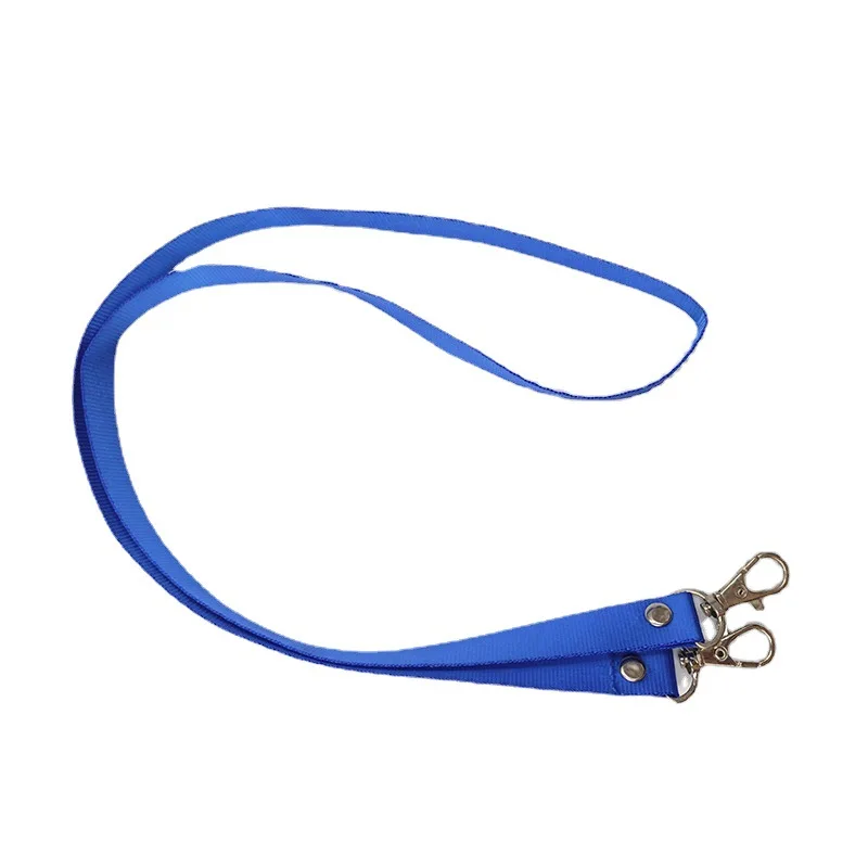 

10pcs Keychain Nylon Tag Lanyard Work Card Double Buckle Lanyard Exhibition Double Hook Rope