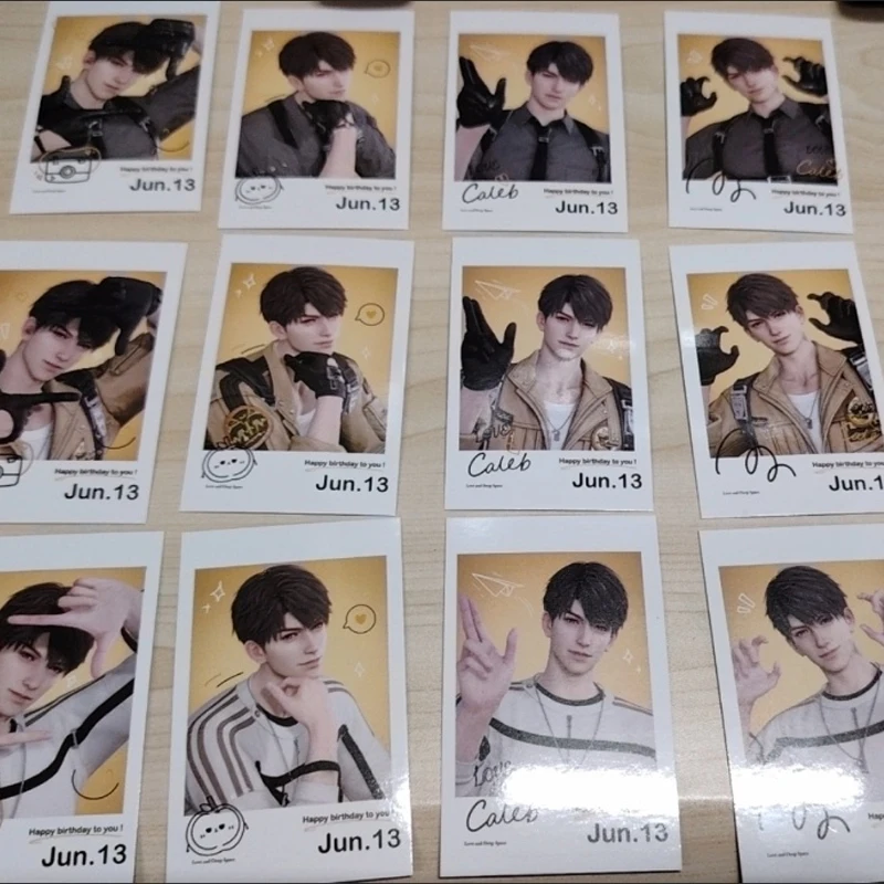 12Pcs/Lot 2025 Game Love and Deepspace Decor Lomo Card Caleb Xia YiZhou Photocard HD Double-sided Album Photo Card For Fans Gift