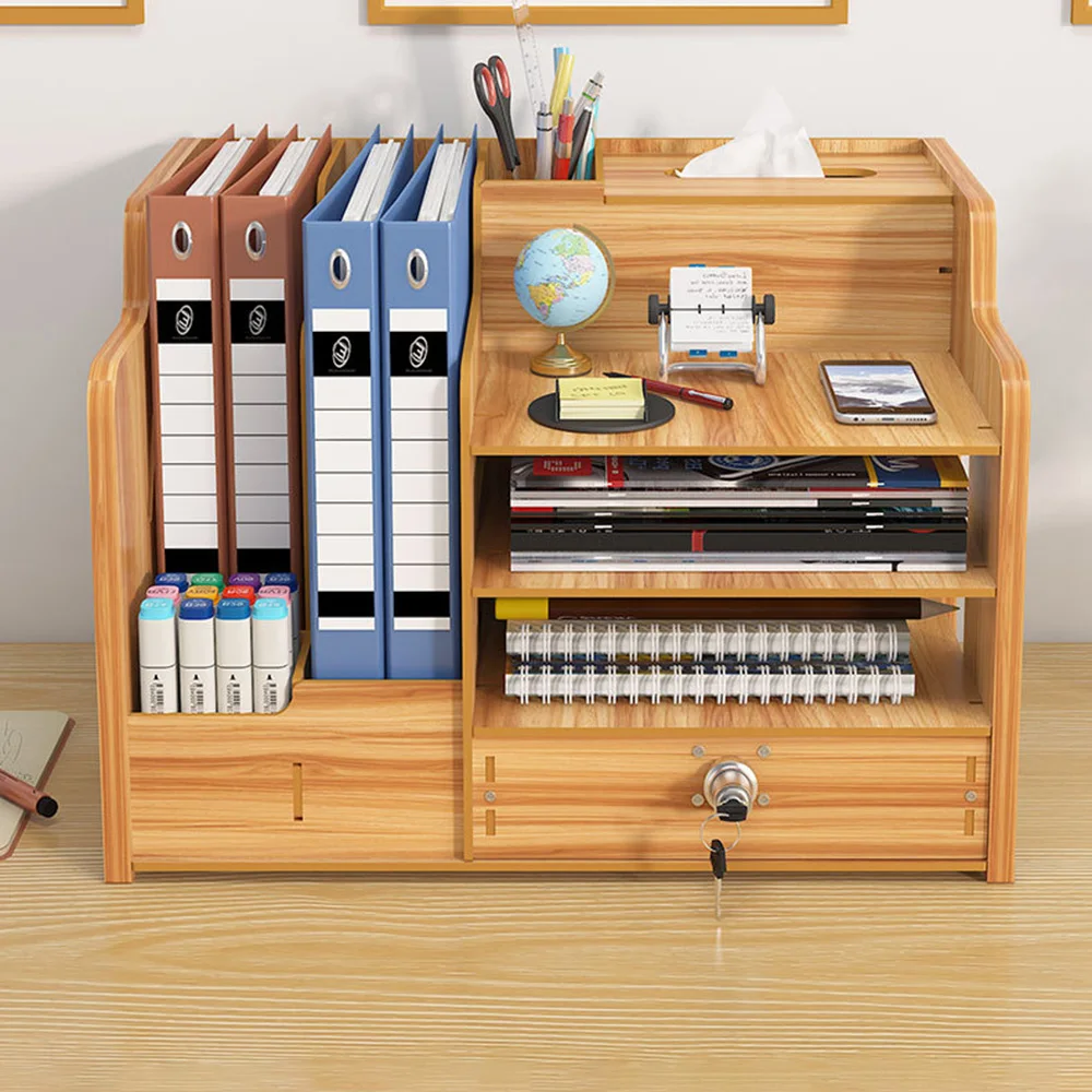 Multi-layer Storage Racks Multifunctional Shelves Desktop Wooden Storage Holders Desk Cosmetic Sundries Organizer Home Supplies