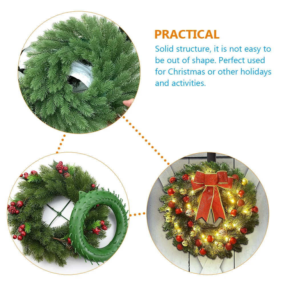 

Christmas Frame Round Wreath Making Rings Metal Garland Hoops Decorative Wreath Base Floral Arrangement Holiday Decoration