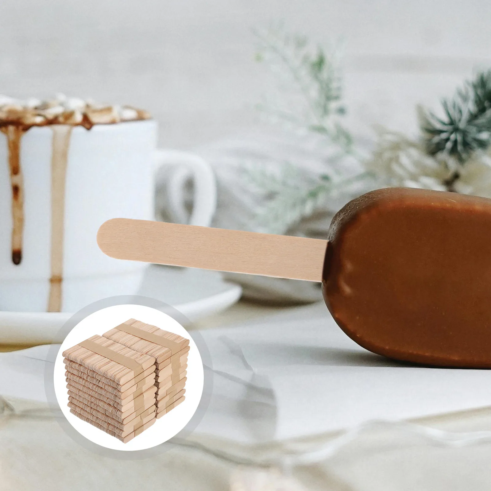 

1000Pcs Wooden Craft Sticks Natural Smooth Ice Cream Ice Pop DIY Kids Art Project Sticks Lollipop Plant Label Woodcraft