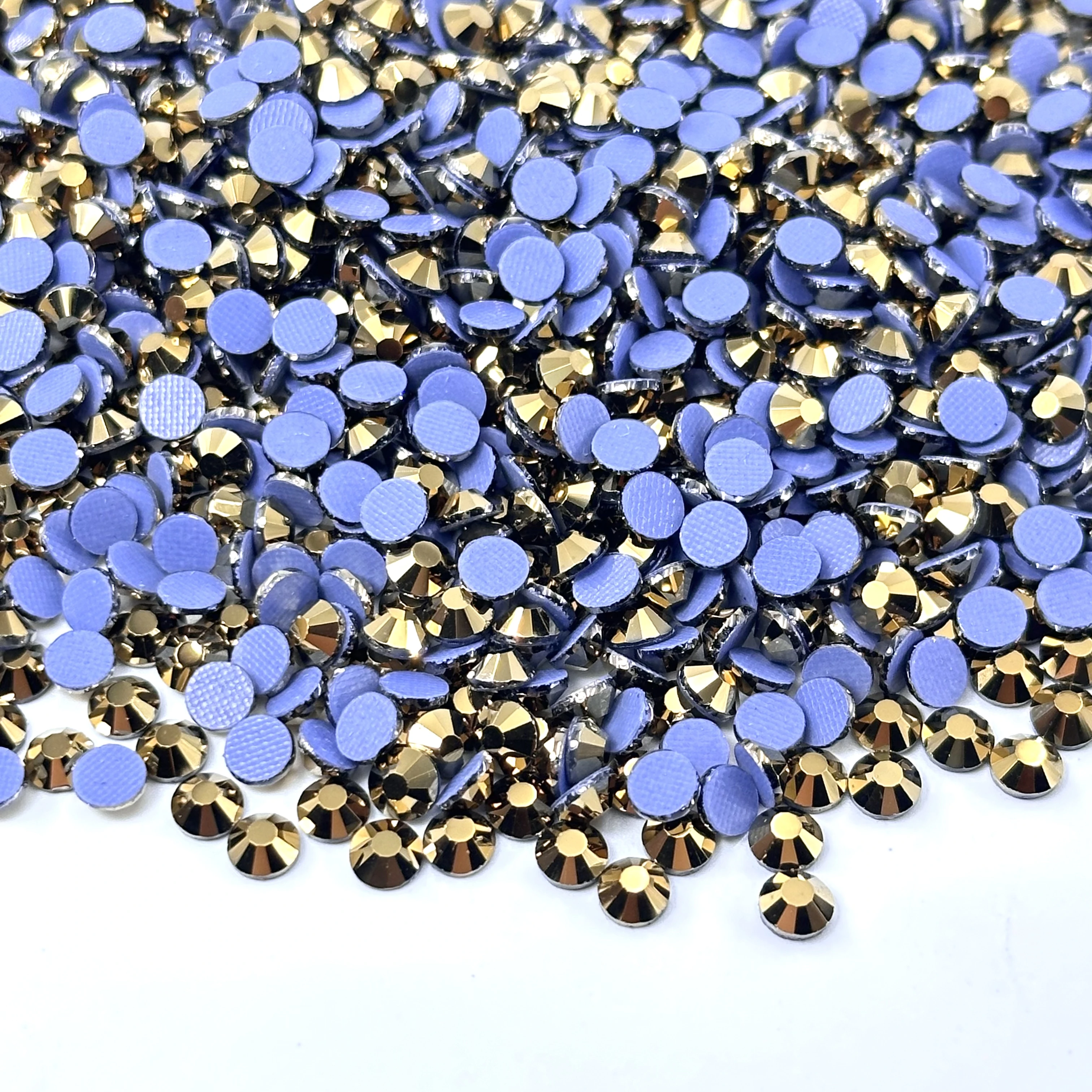 LC Aurum/Gold Hematite SS3-SS30 Top Quality Glass Hotfix Rhinestones Flatback Strass Glitter Stones Decorations