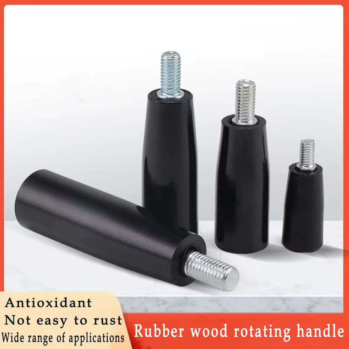 1-5Pcs M6 M8 M10 M12 Revolving Fixed Handle  Plastic Metal Knob Male Threaded Stem Handwheel Screw Milling Machine Tool Lathe