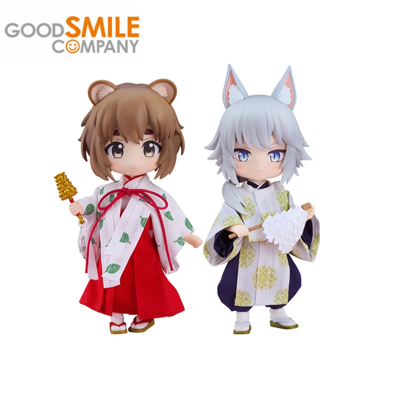 Good Smile Original Nendoroid Doll Fox Kannushi:Rei Tanuki Miko:Yui joints Movable Anime Action Figures Toys For Kids Gift Model