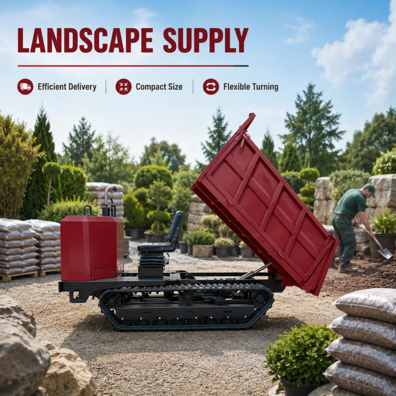 Wholesale From Factory Hydraulic Tipping System Mini Tracked Dumper For Muddy Earth Moving Job To Boost Hauling Efficiency