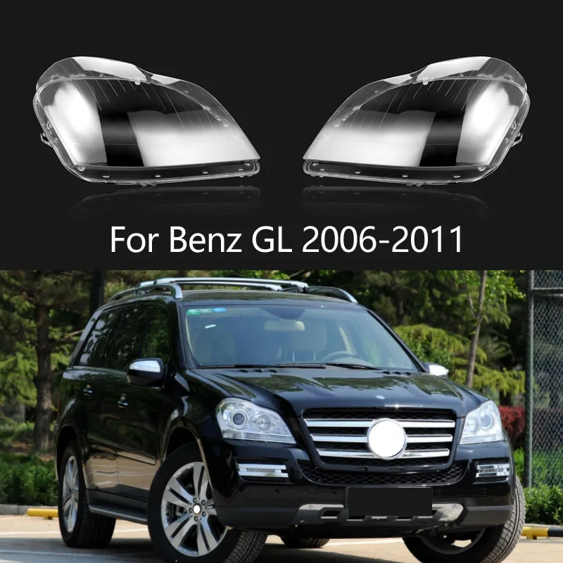 Car Headlight Lens Head Light Lamp Cover Shell for Mercedes Benz X164 GL350 GL400 GL450 GL500 2006-2011