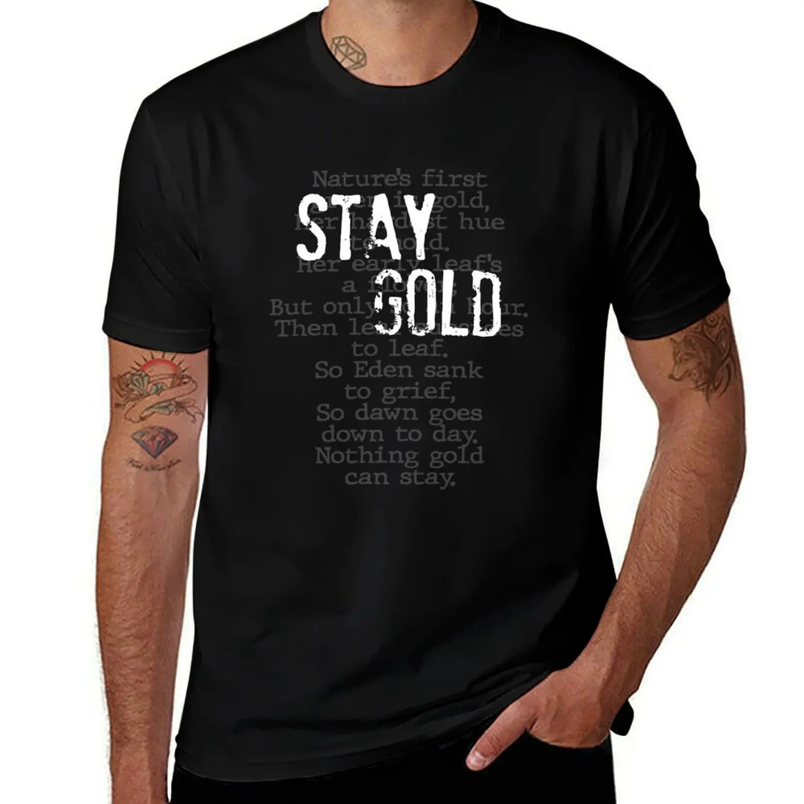 Stay Gold - Nothing Gold Can Stay Poem T-Shirt T-shirt léger pour la randonnée