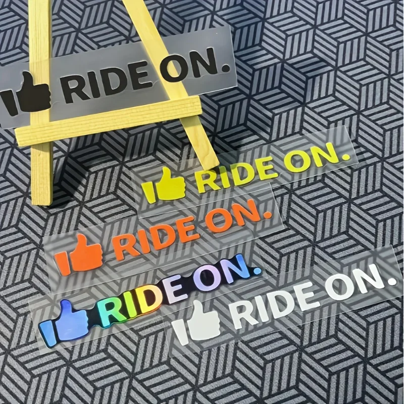 1 adesivo per auto moto "Thumbs Up Ride On" Accessorio per lo styling unico per la decorazione della cultura di guida del veicolo