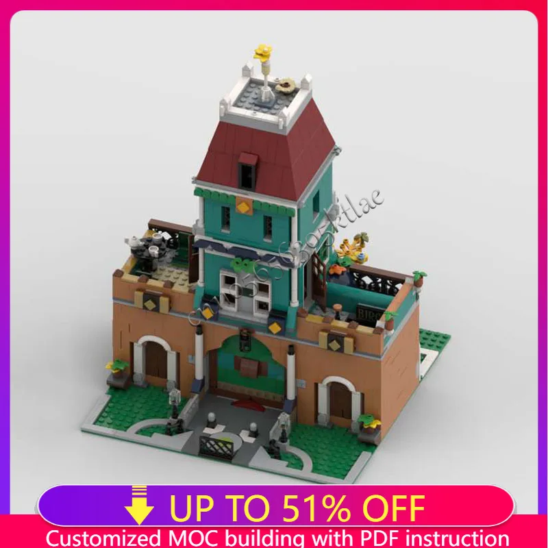 

1405 PCS MOC Alternate Bookshop Building Blocks Set Creative Bricks Educational DIY Assembly Toy Set For Children Christmas Gift