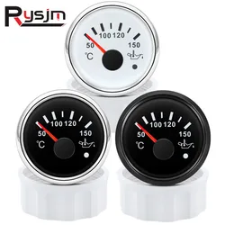 52mm 50-150 Degree Oil Temperature Gauge Oil Temp Sensor NPT1/8 362-20Ω WIth Red Backlight For Marine Boat Truck 12V/24V