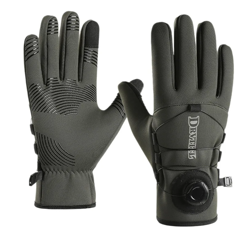 Guanti da ciclismo autunnali e invernali: guanti in pile allungati da uomo, guanti antivento e impermeabili, pomelli sportivi, guanti caldi