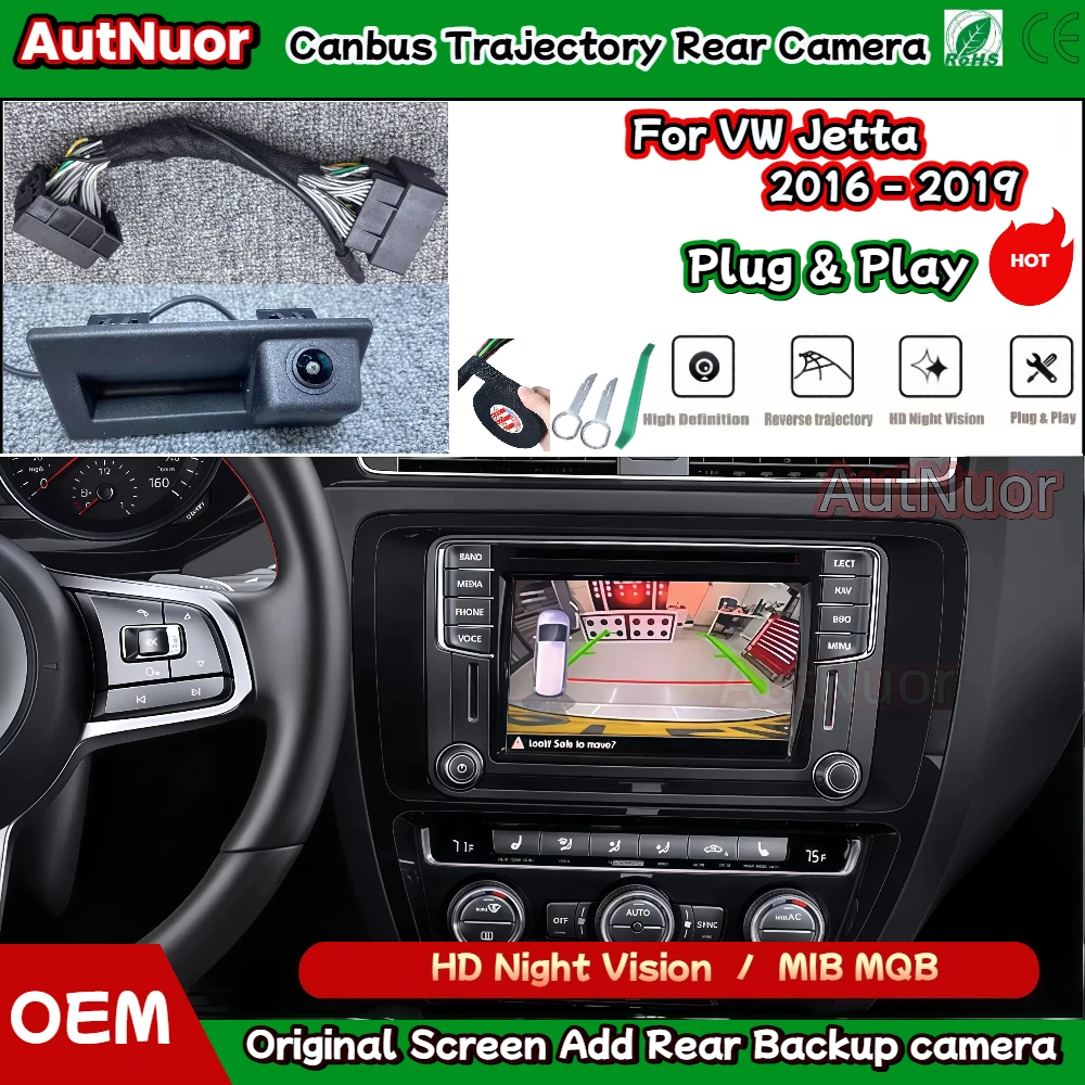 

Задняя камера заднего вида HD ночного видения для VW Jetta 2016-2019 MIB2 Plug & Play без кодирования