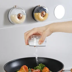 Refrigerator magnetic suction quantitative seasoning tank household kitchen salt shaker wall hanging seasoning box barbecue