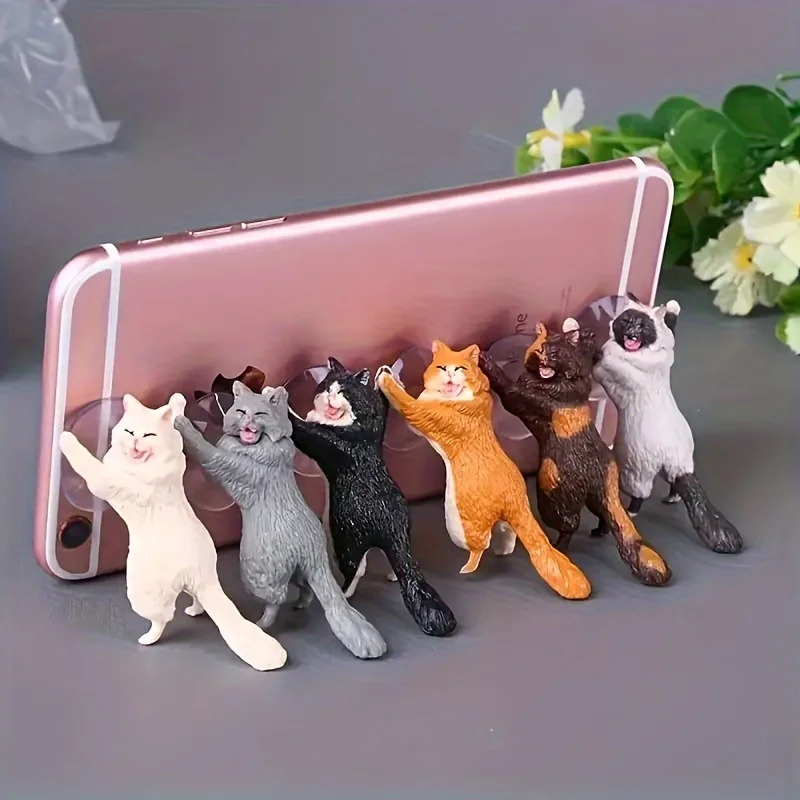 

6pcs Desktop Cat Stand - Universally Adaptable for Use in Cars, Offices, And While Traveling