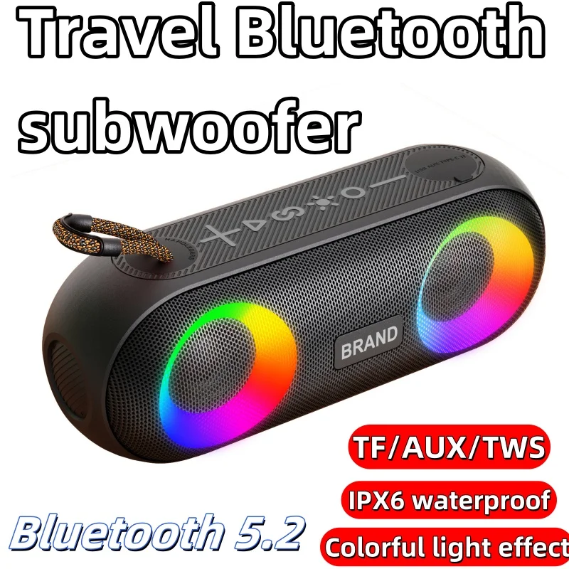 

Subwoofer Bluetooth Speakers Portable Outdoor Waterproof 3D Stereo Surround Sound Column Music Center Boombox Support TFcard AUX