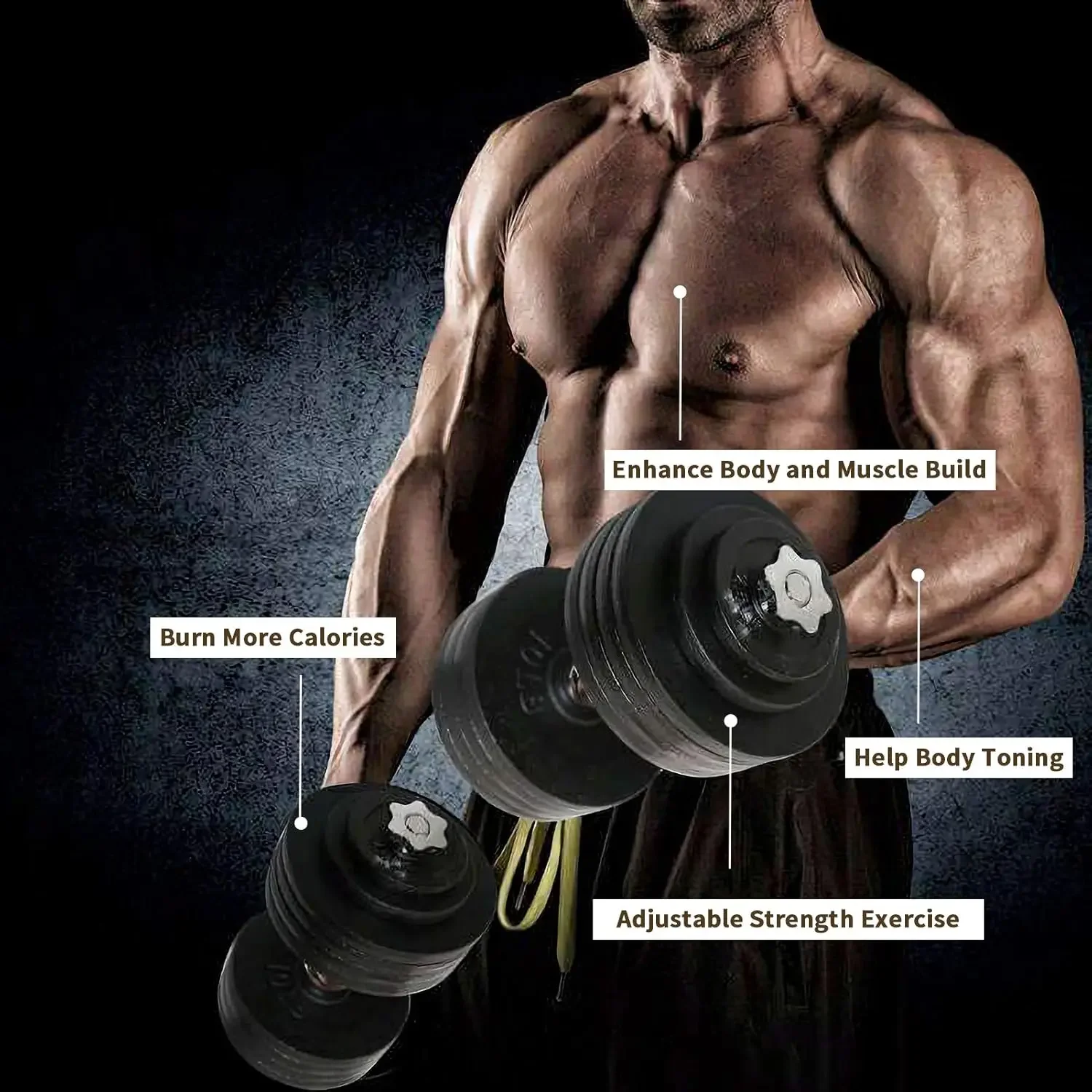 Adjustable Dumbbell Set 200lb 4