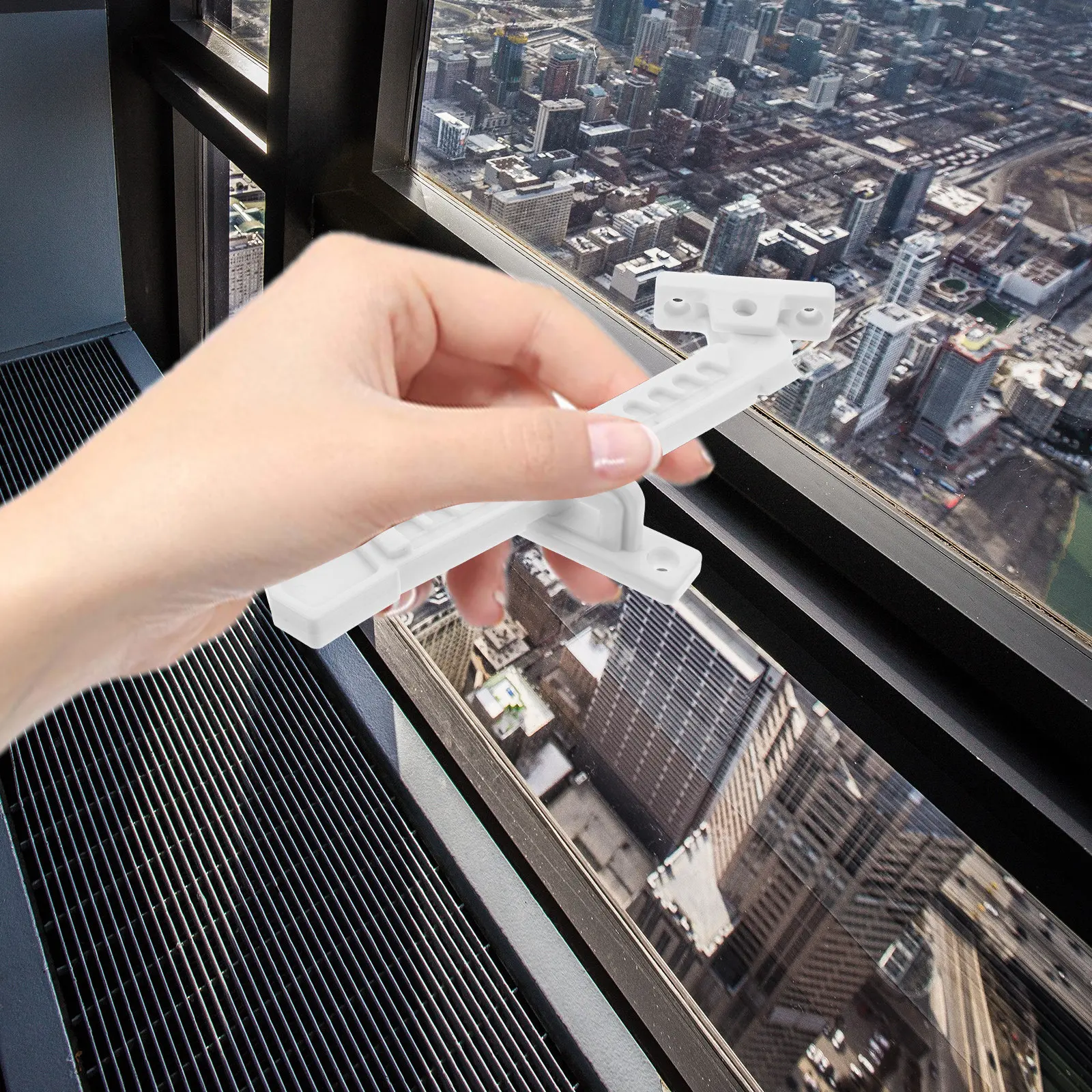 

Window Security Bar Enhanced Durability Window Safety Latch for Accident Prevention Home Security Sliding Door Lock