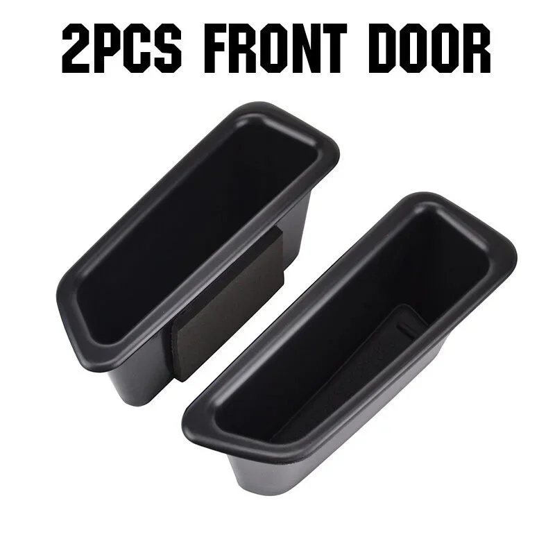 1 Pair Door Side Storage Box Front Back Door Handle Armrest Tray Organizer For Volvo S60 V60 2010-2017 Auto Stowing Tidying NEW