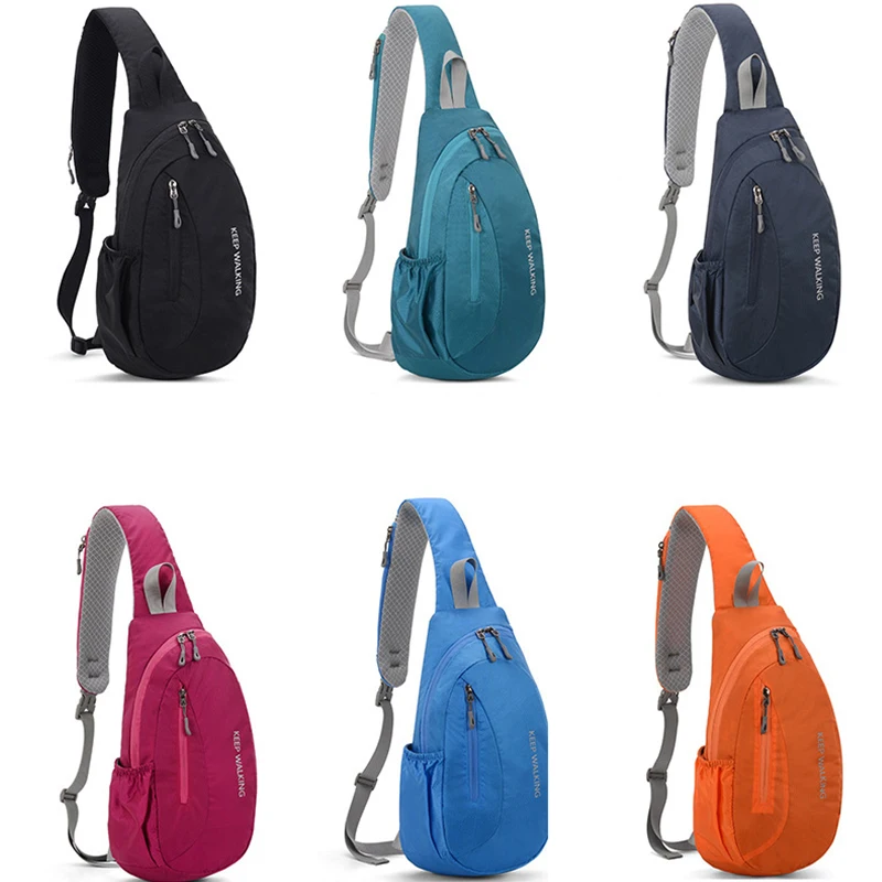 Outdoor reflektierende wasserdichte laufende Umhängetasche Herren Cross body Brust Sporttasche Frauen Wandern Radfahren Kletter rucksack