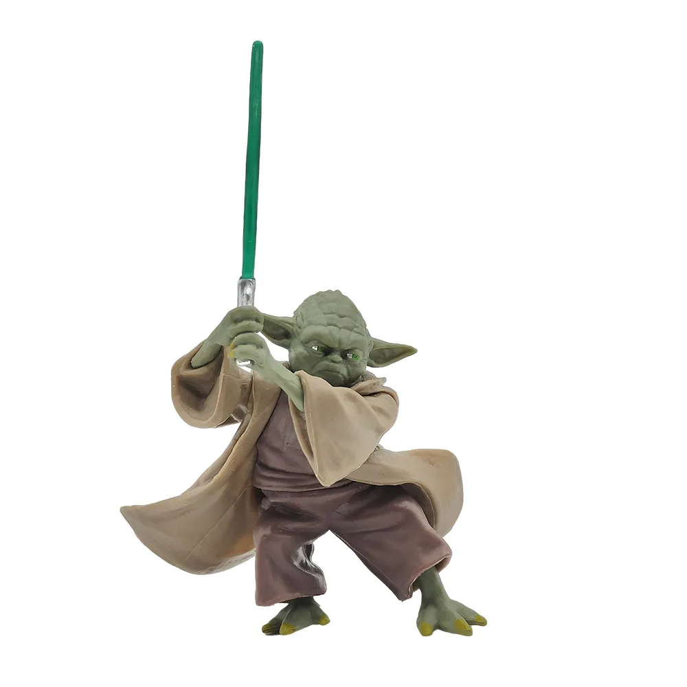 Manda Lorian Mestre Yoda com Sabre de Luz - Boneco de Ação Colecionável