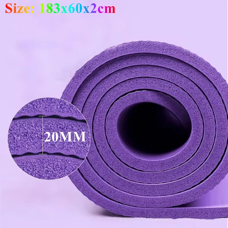 

183x60CM Household 20MM Thickened Mat Slide Gym Mat for Yoga Pilates Gym Non-slip Pilates Fitness & Training Sport Mat Yoga