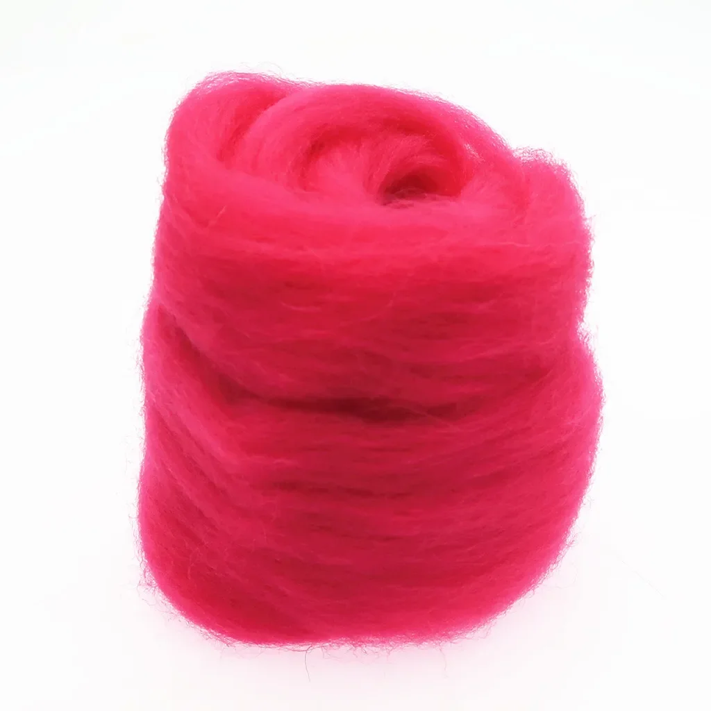 66S Red Color Series Wool Fibre  for Needle Felting Wet Felting Wool Felting Handmade Spinning DIY Craft Materials