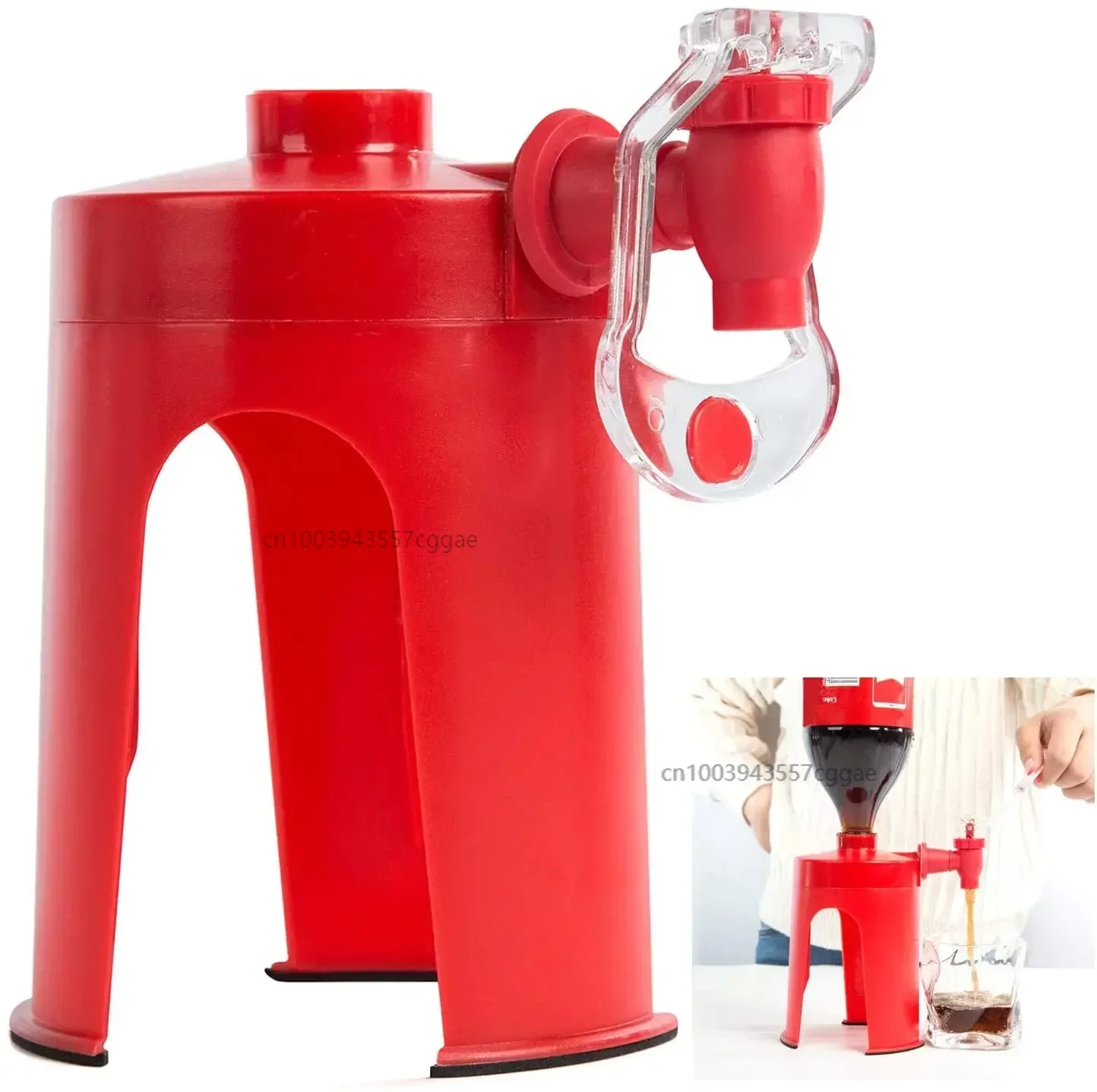 Novelty Saver Soda Beverage Dispenser Bottle Coke Upside Down Drinking Water Dispense Machine Switch for Gadget Party Home Bar