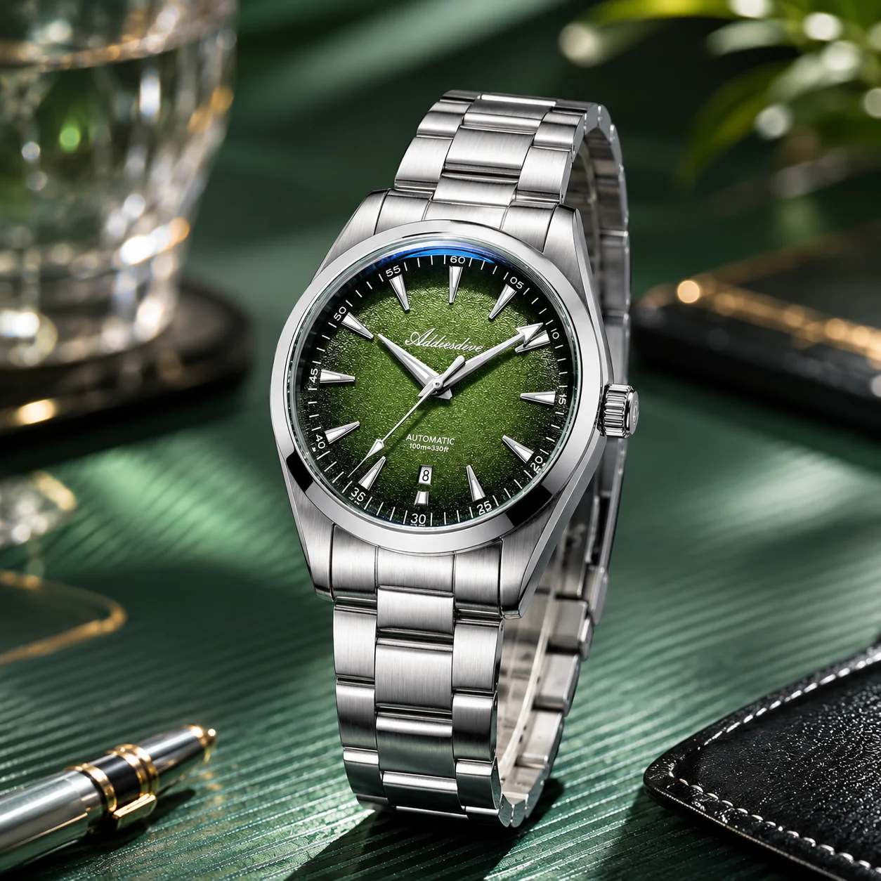 

ADDIESDIVE Watch 39mm High-End Men's Automatic Mechanical Watches Top Brand BGW9 Super Luminous 100m Waterproof Watch Dome Glass