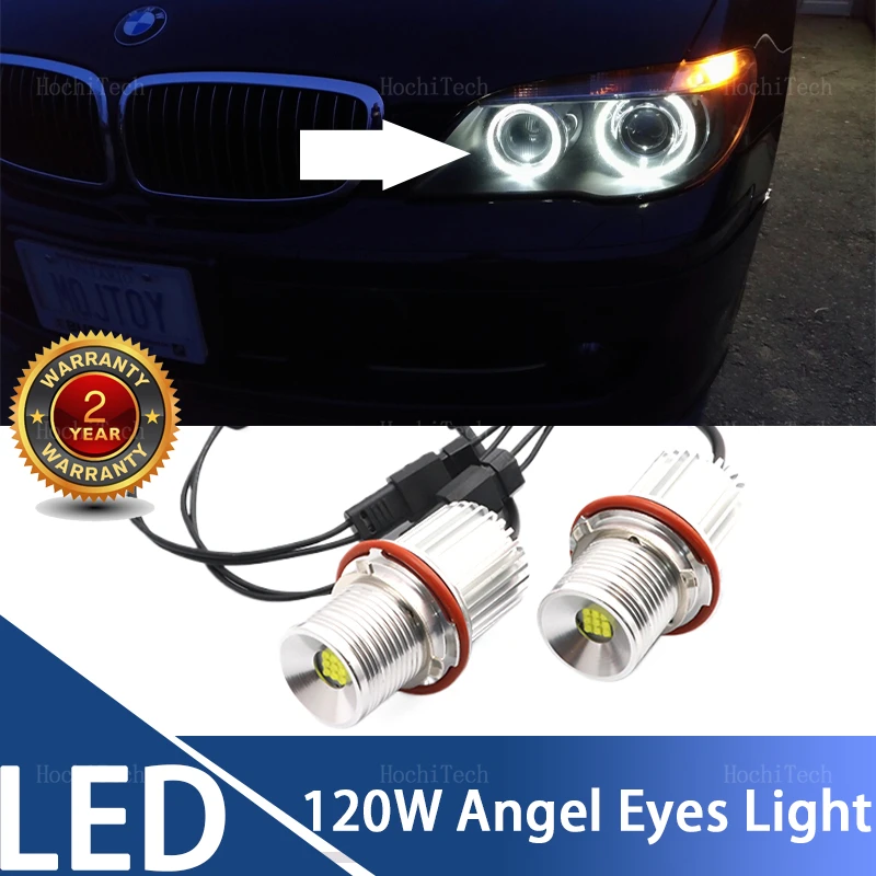 

120 Вт Φ, глаза ангела, лампа с кольцом, Canbus для BMW E39, E81, E82, E87, E88, X5, E53, E60, E61, E63, E64, X3, E83