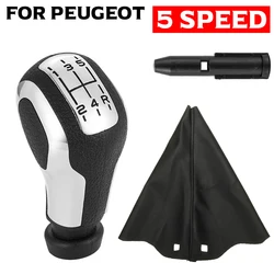 5 Speed Car Gear Shift Knob for Peugeot 307 206 207 406 5008 3008 For Citroen C2 C3 C4 Sega Triumph Senna Elysee Picasso