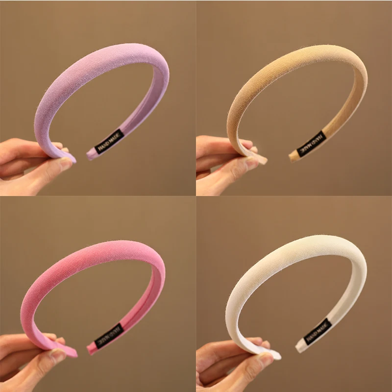 2023 New Children Cute Solid Color Hair Band Headwear Kids Simple Lovely Broadside Headband Baby Girls Fashion Hair Accessories