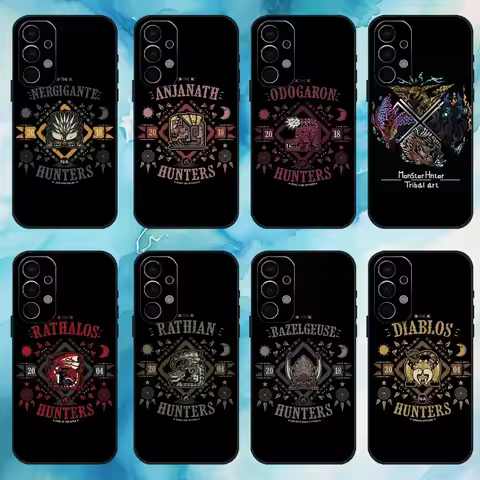 Game Monster Hunter Phone Case For Samsung S25,S24,S21,S22,S23,S30,Ultra,S20,Plus,Fe,Lite,Note,10,9,5G Black Cover
