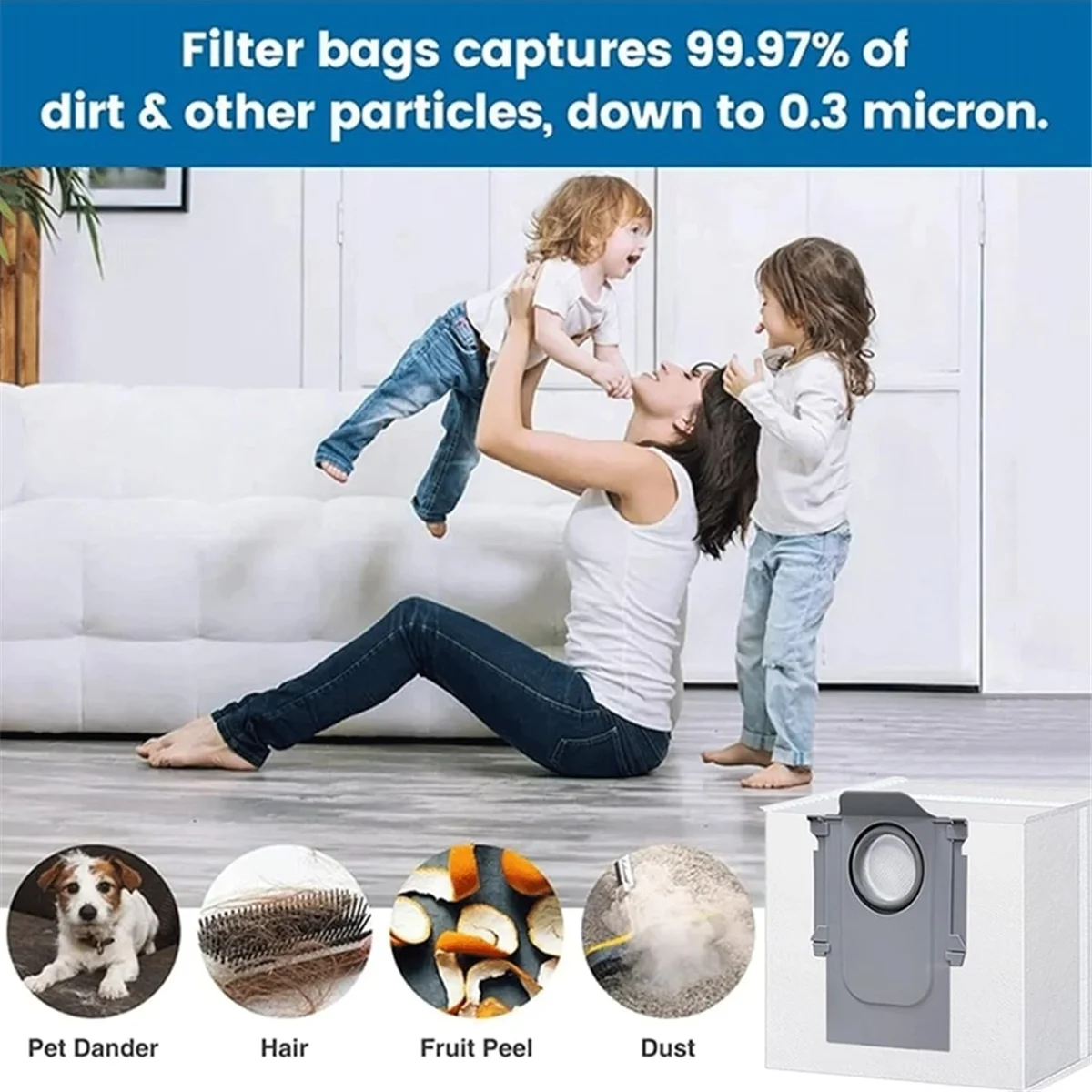 18 sacos de pó para roborock q5 q5 + q7 q7 + q7 max q7 max + s7 maxv ultra s8 + s8 pro ultra robô aspirador sacos