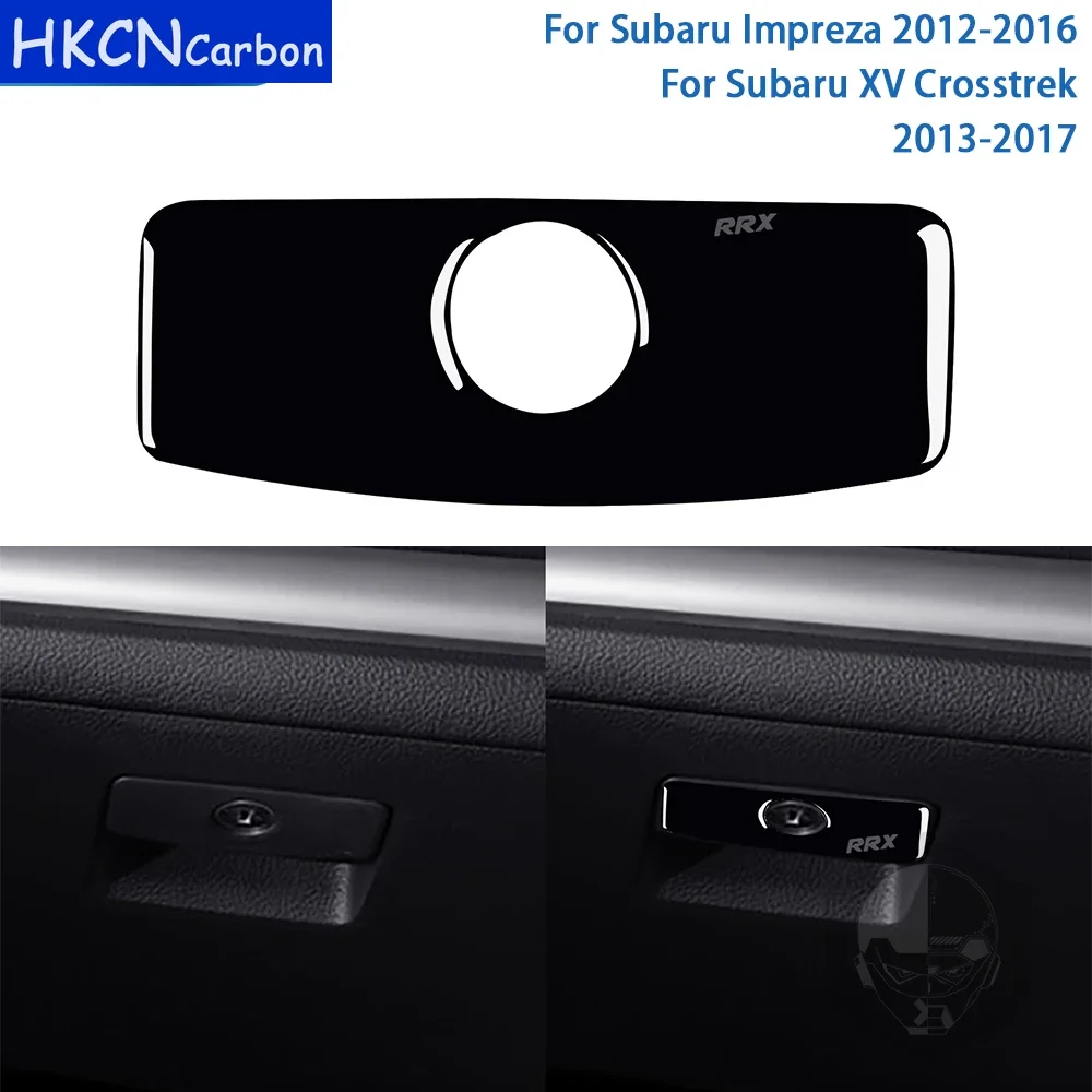 For Subaru Impreza 2012-2016/Subaru XV Crosstrek 2013-2017 Accessories Car Black Plastic Glovebox Handle Trim Sticker