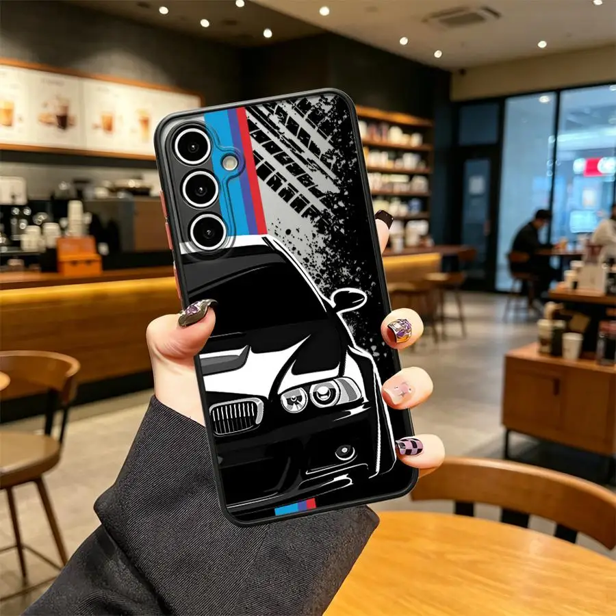 Sports B Power Car M Logo Hülle für Samsung Galaxy A34 A16 A15 A73 A33 A14 A23 A56 A52S A72 Handyhülle A54 A35 A36 A53 A17 A52