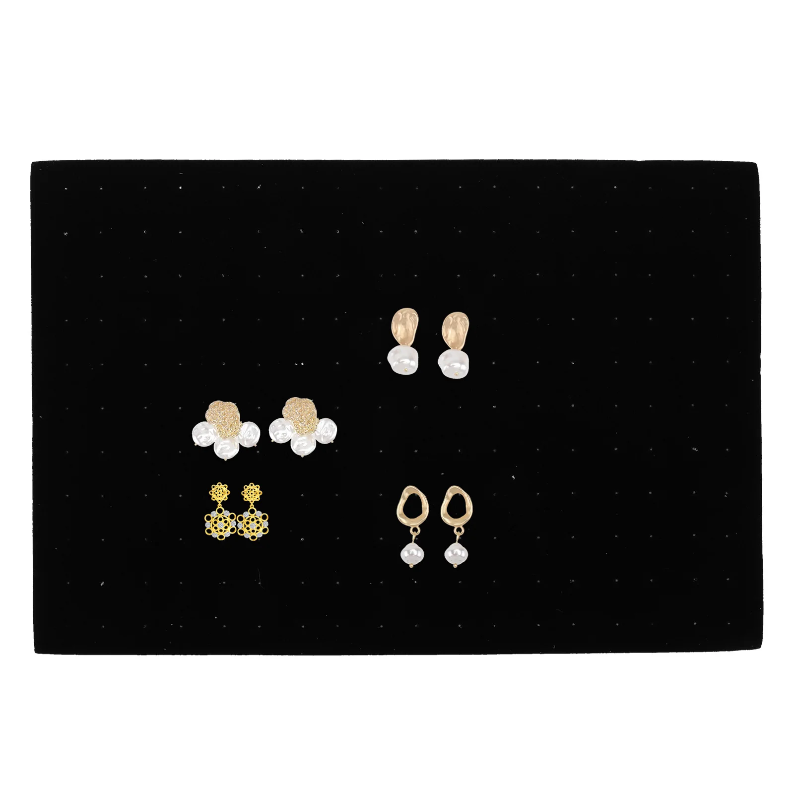 

2Pcs Earring Holder Organizer Jewelry Display Mat Soft Protection for Delicate Ear Studs and Easy Access Jewelry Box Tray