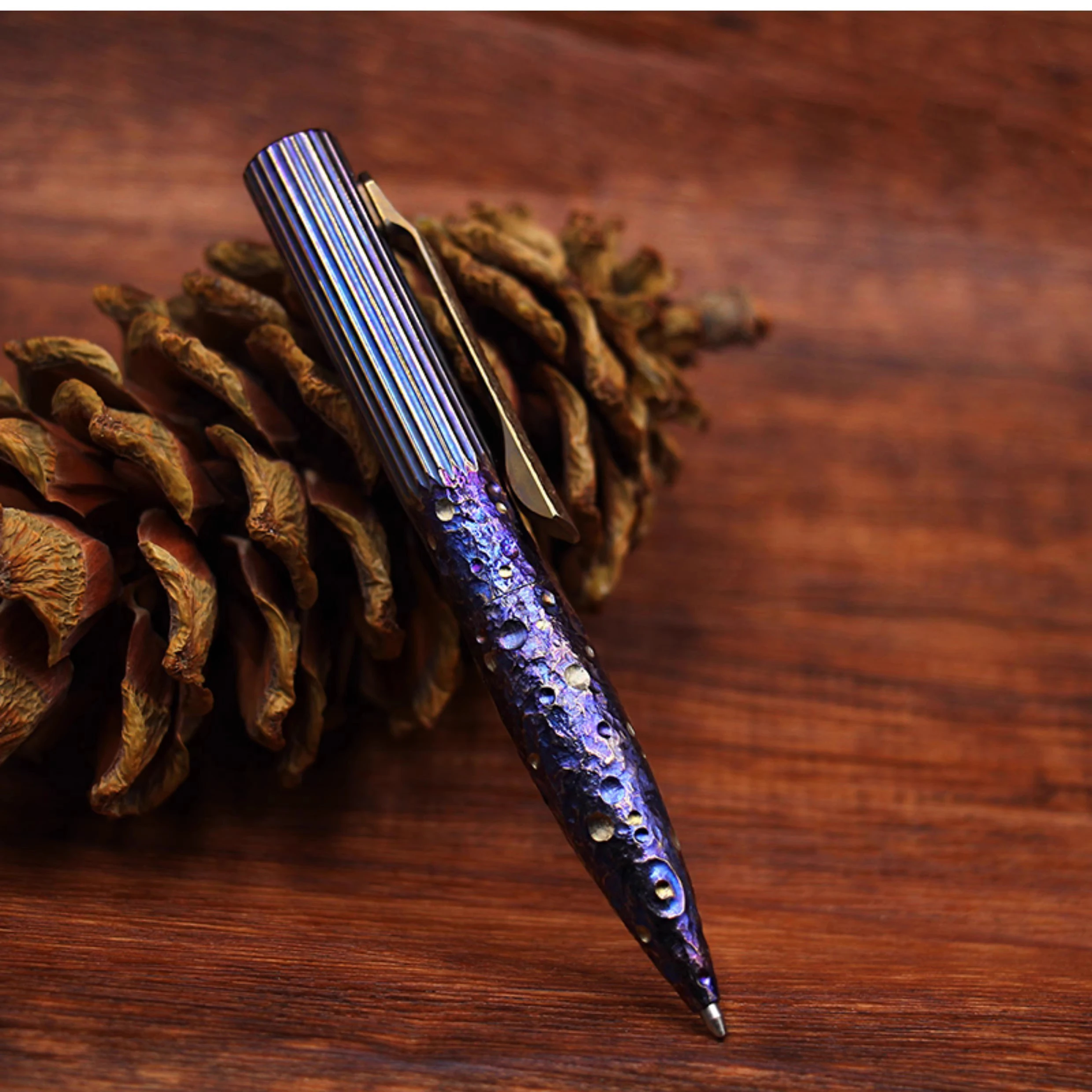 

Новинка, 1 шт., шариковая ручка ручной работы из титанового сплава, EDC, карманная коллекционная ручка для письма, ручка с разбитым окном