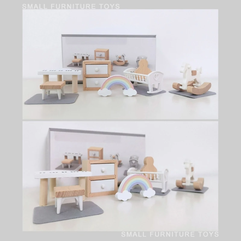 1:12 ตุ๊กตา House Kitchen Mini Kid Room Miniature บ้านตุ๊กตาเฟอร์นิเจอร์ของเล่น N84E