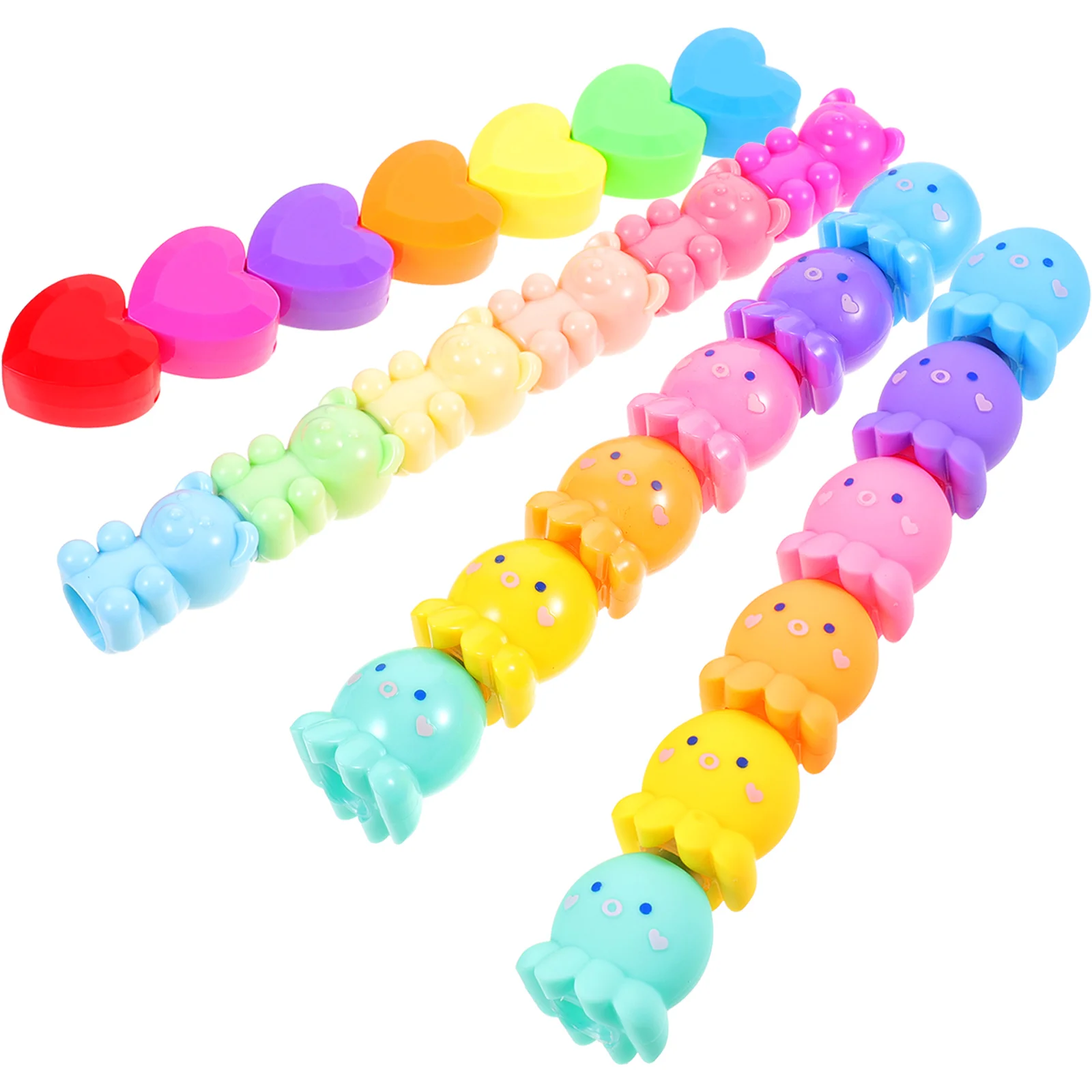 

25pcs Bright Color Highlighters Plastic Marking Pens Cute Design Students Marker Kids Supplies School Cartoon Notes