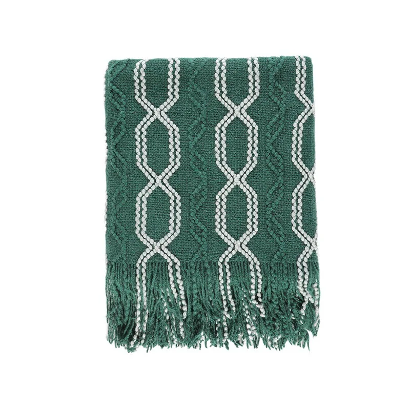 الشمال محبوك شرابة هندسية منقوشة رمي بطانية ل أريكة الأريكة السرير الشتاء ديكور المفرش غطاء المتضخم الملكة الملك XXL #5