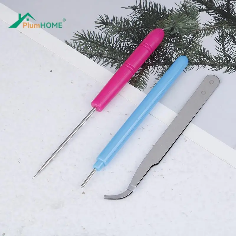 3Pcs Tweezer Quilling Needles Slotted Pen Tool Kit Quilling Paper DIY Set For Classroom Shop Wedding Party Decoration Paper Tool